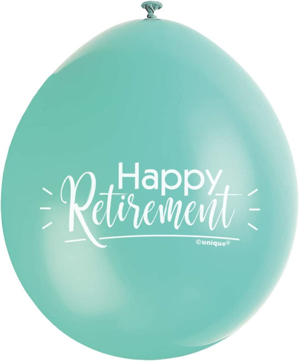 Retirement Party Balloons - UNIQUE PARTY Happy Retirement 10 Pack