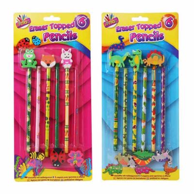 Novelty Eraser Pencils - Assorted Animal & Dinosaur Designs