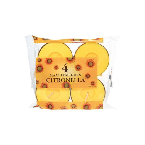 PRICES MAXI TEALIGHTS CITRONELLA CANDLES 10HR 4/PK. SMT002418