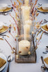 PACK OF 10 CREAM PILLAR CANDLES 40 X 90 MM. PS17912