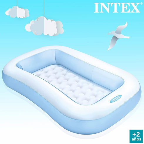 INTEX 57403NP SOFT RECTANGULAR BABY POOL 65.5" X 39.5" X 10". TY695 57403NP