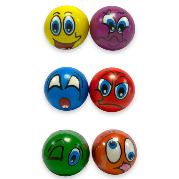 ASSORTED PU COMICAL FACESQUEEZE BALL 10CM. HU8055