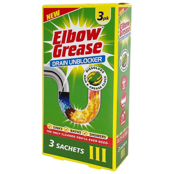 Drain Unblocker Sachets - Elbow Grease EG46 Pack of 3