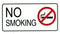 Metal No Smoking Sign 30x15cm - Durable & Visible JL4123