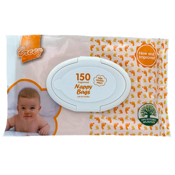 TIDYZ FRAGRANCED NAPPY BAGS 150/PK. B0329