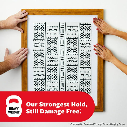 COMMAND 17217-8UKN X-LARGE WHITE PICTURE HANGING STRIPS 8 PAIRS. WL4402-8