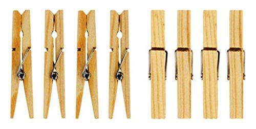 Wooden Clothes Pegs - 36 Elliotts Pinewood Pegs 10F30572