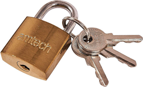 AMTECH 25MM Padlock with 3 Keys - Secure Your Valuables