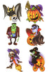 6 HALLOWEEN TEMPORARY TATTOOS TRANSFERS TRICK OR TREAT PARTY LOOT BAG FILLERS PUMPKIN BAT SKULL ZOMB. DP11274