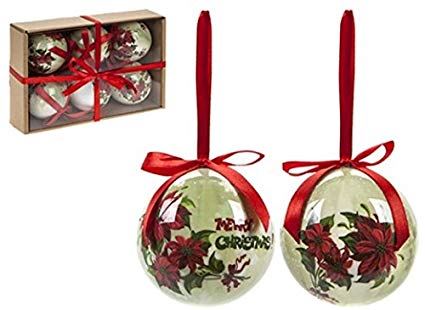 6 POLY BAUBLES POINSETTIA. PI513302