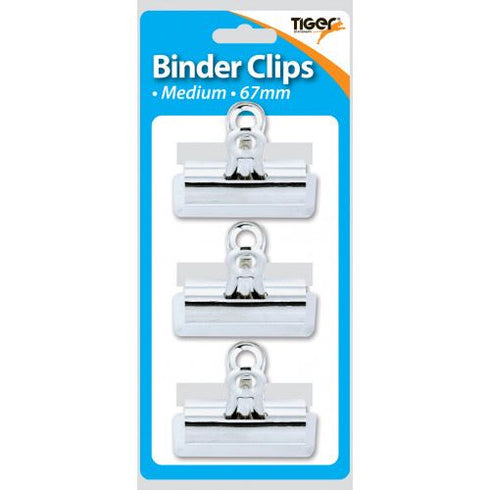 TIGER BINDER CLIPS 67MM 3/PK. T302377