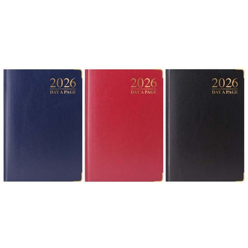 TALLON A5 DAY A PAGE PADDED GILT-EDGE DIARY 2026 5/PK. TA3582