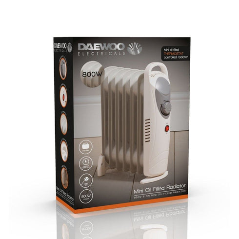 Mini Oil Heater - DAEWOO 800W Radiator HEA1140GE