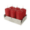 PACK OF 6 RED PILLAR CANDLES 60 X 115MM. PS17997
