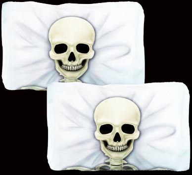 2 SKULL CUSHION COVER. DP11773