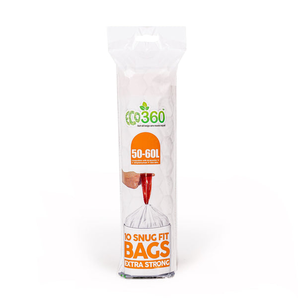 Eco-Friendly Bin Liners - ECO 360 DRWASTRING 50-60L 10/PK