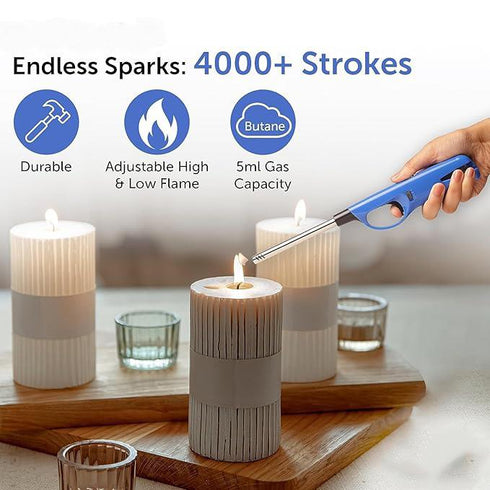 EVER LIGHTS REFILLABLE ASSORTED ELECTRONIC LONG LIGHTER. OL306613