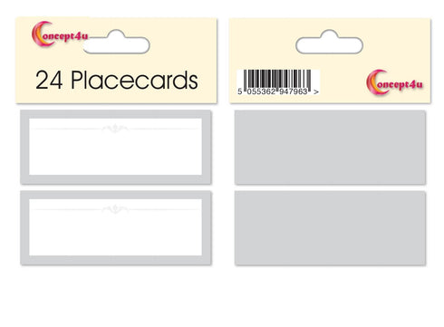 Silver Place Cards - Elegant Table Setting | 947963 4357SILSTR