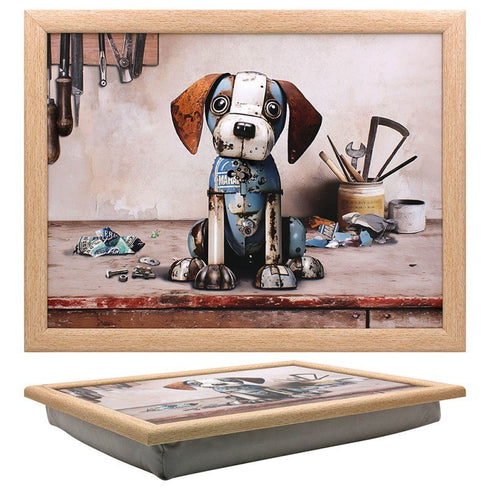 HIGHLAND SCRAP BEAGLE LAPTRAY WITH BEAN BAG FOR SERVING DISHES. LP75218