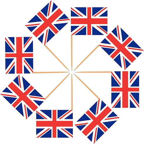 SHATCHI UNION JACK SANDWICH / COKTAIL PARTY FLAGS 50/PK. 116241