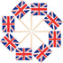 SHATCHI UNION JACK SANDWICH / COKTAIL PARTY FLAGS 50/PK. 116241