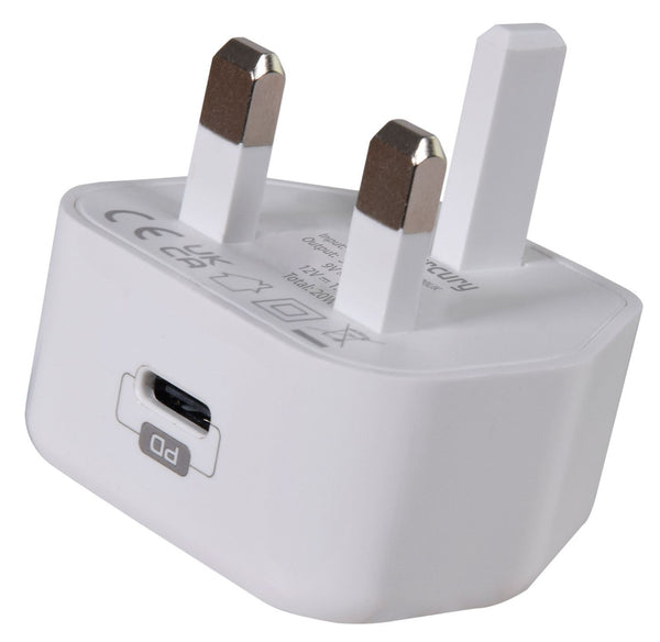 USB C Wall Charger - MERCURY 20W Low Profile 421.720UK