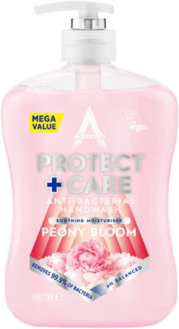 ASTONISH ANTI BACTERIAL PEONY BLOOM HANDWASH 600ML. C4780