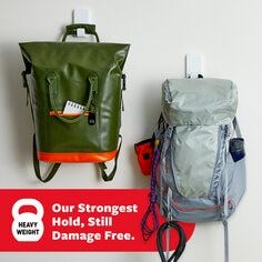 COMMAND 17010UKN X-LARGE WHITE UTILITY HOOK WITH 2 STRIPS. WL4403