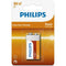 9V Zinc Chloride Battery - PHILIPS 6F22 Extra Long Life