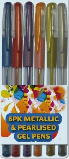 Metallic Gel Pens - 5 Pack Pearlised Gel Pens P2690