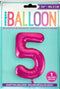 Pink Number 5 Balloon - Perfect for 5th Birthday Celebrations