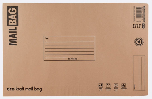 Kraft Mail Bags - COUNTY BROWN LARGE 25/PK C285