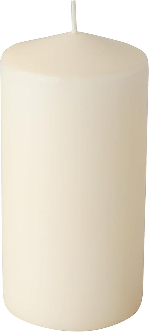 PACK OF 6 CREAM PILLAR CANDLES 60 X 115 MM. PS17991