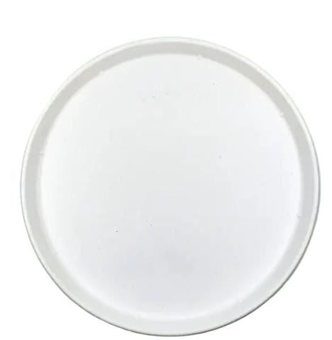 NATURAL LEAF BAGASSE ROUND WHITE PIZZA PLATE 12.5"/ 317MM 25/PK. 10340.125