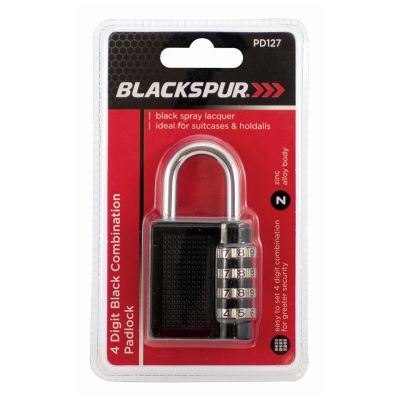 Combination Padlock - BLACKSPUR 4 Digit Security BB-PD127
