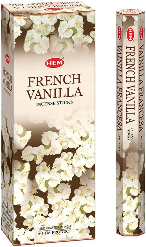 French Vanilla Incense Sticks - HEM 20 Pack Bundle