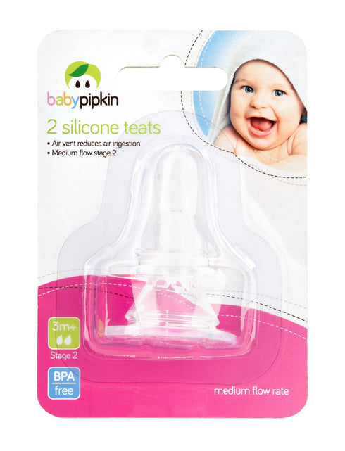 BABYPIPKIN SILICONE TEATS (STANDARD BOTTLE NECK) 2/PK. Z66048