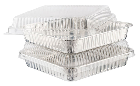 FOUR SEASONS SERVING FOIL DISH WITH LID 225MM X 225MM X 35MM 2/PK. Z60012