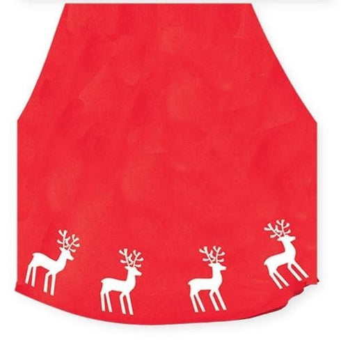 CHRISTMAS RED TREE SKIRT. SKRT