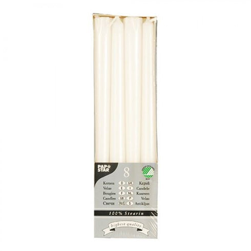 WHITE TAPER CANDLE 2.2MMX25CM. PS17940