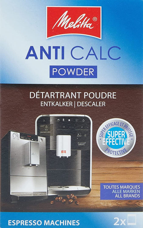 Espresso Machine Descaler - Melitta Anti Calc Powder Sachets