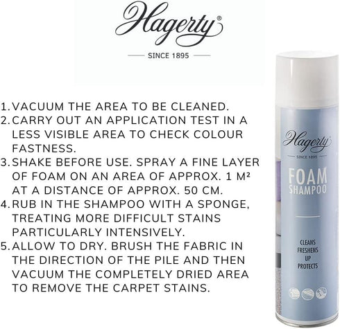 Hagerty Foam Shampoo 600ml - Gentle & Effective Cleaning