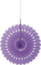 Purple Fan Decoration 40cm - Unique Party Tissue Decor UNI63192