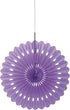 Purple Fan Decoration 40cm - Unique Party Tissue Decor UNI63192