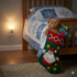 XMAS FELT SANTA SNOWMAN STOCKING 40CM X 25CM. K9554