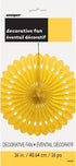 Yellow Tissue Paper Fan Decoration 40cm - UNI64261