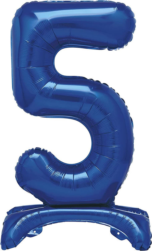 Giant Number 5 Balloon - Blue 76cm UNI12885 | Unique Party