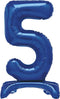Giant Number 5 Balloon - Blue 76cm UNI12885 | Unique Party