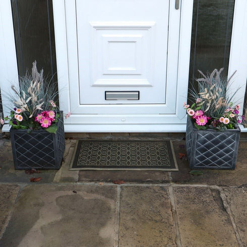 Circle Design Doormat - JVL Havana Rubber Pin 45x75cm