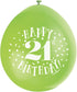 21st Birthday Balloons - UNIQUE PARTY Happy 21st Multicolour Pack